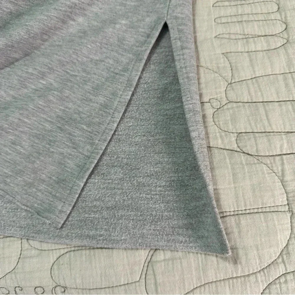 Nike Yoga Women's Fleece Cover Up Grey Heather Size XL Oversized V-neck